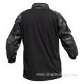 Black Multicam Combat Shirt Elbow Pads Tactical Jersey